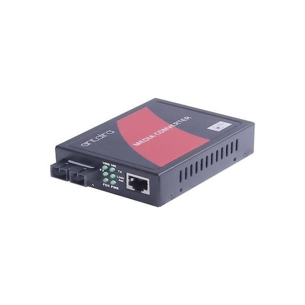 10/100/1000Tx To 1000LX Media Converter, Multi-Mode 550M, SC Connector